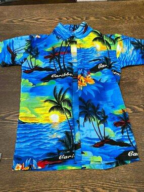 Boys Hawaiian shirt button up